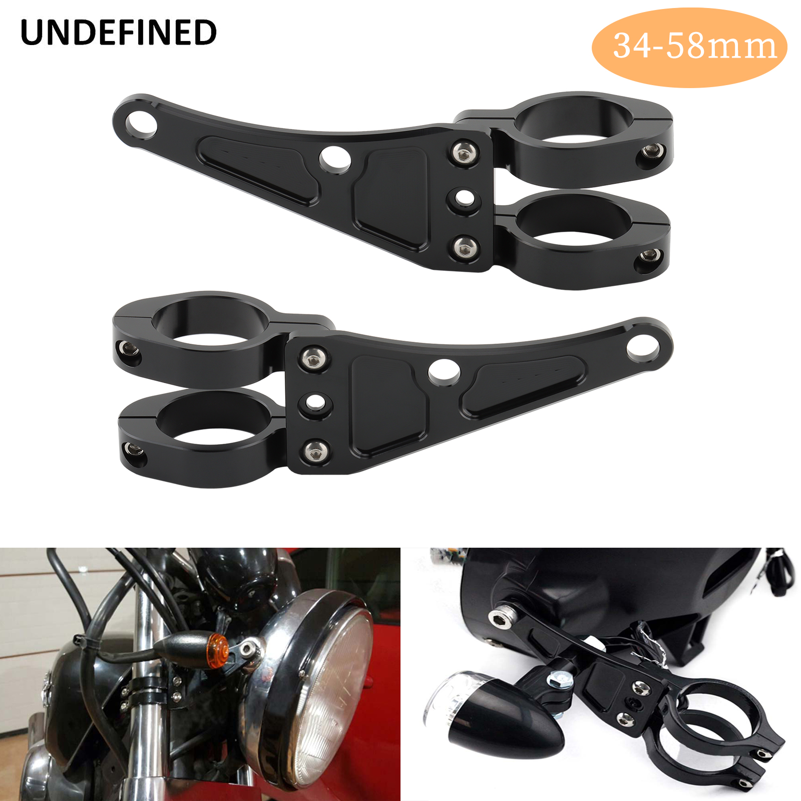Tech Q - 33mm-58mm Headlight Bracket Mount Clamps Fork