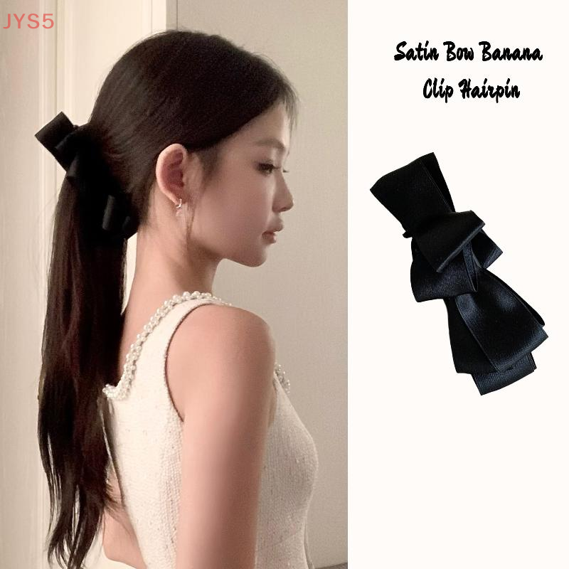 Hi Tech Accessories - Vintage Satin Bow Banana Clip High-end