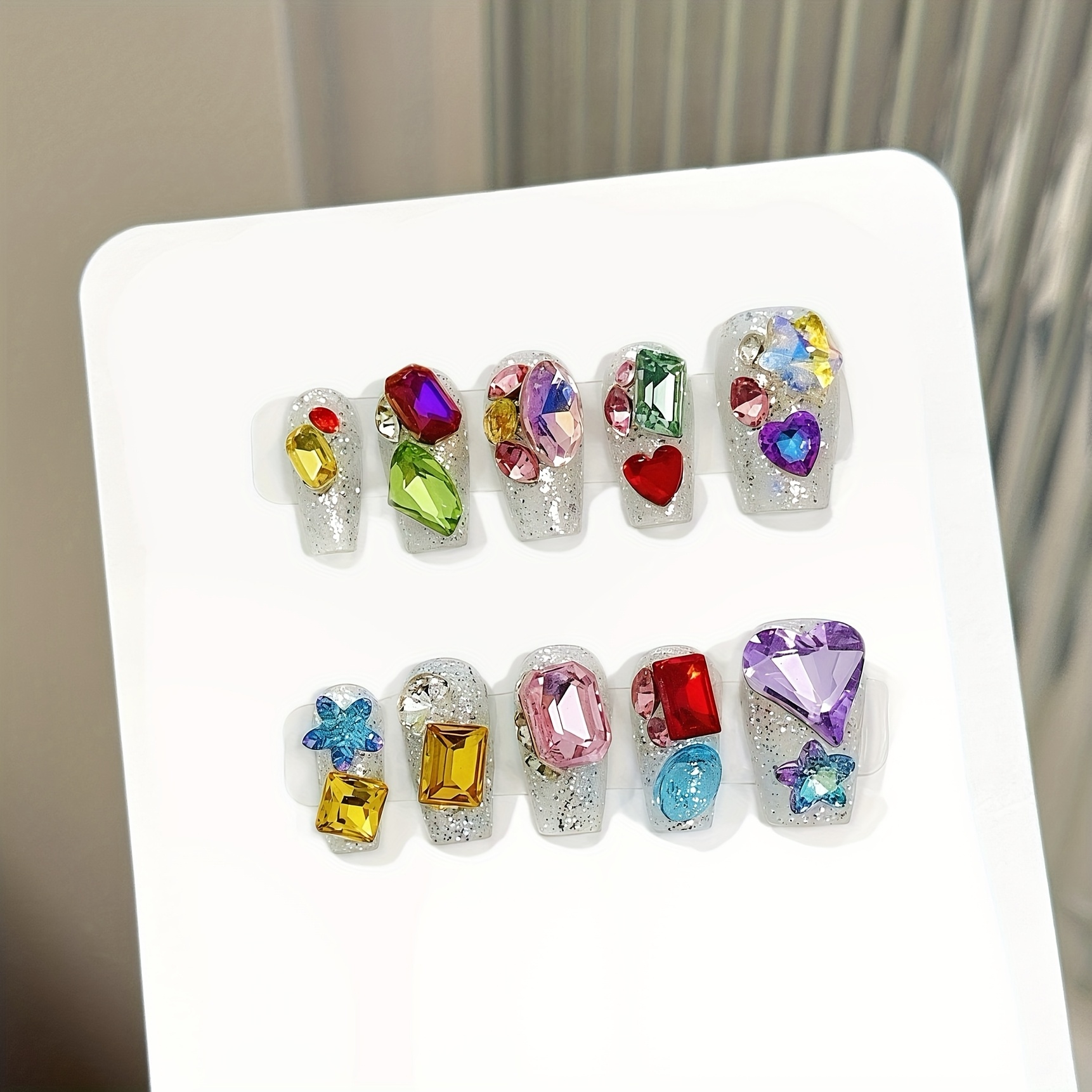 Hi Tech Accessories - 10pcs high-end Short colored stone accessories