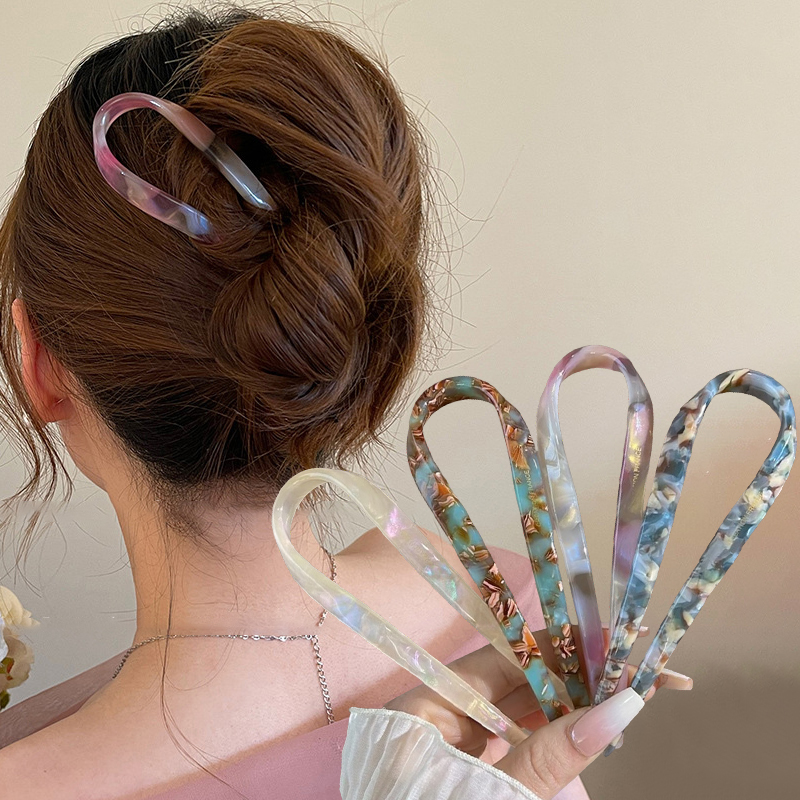 Tech Hair Accessories - U-Shaped Hair Sticks Acetate Acrylic Hair