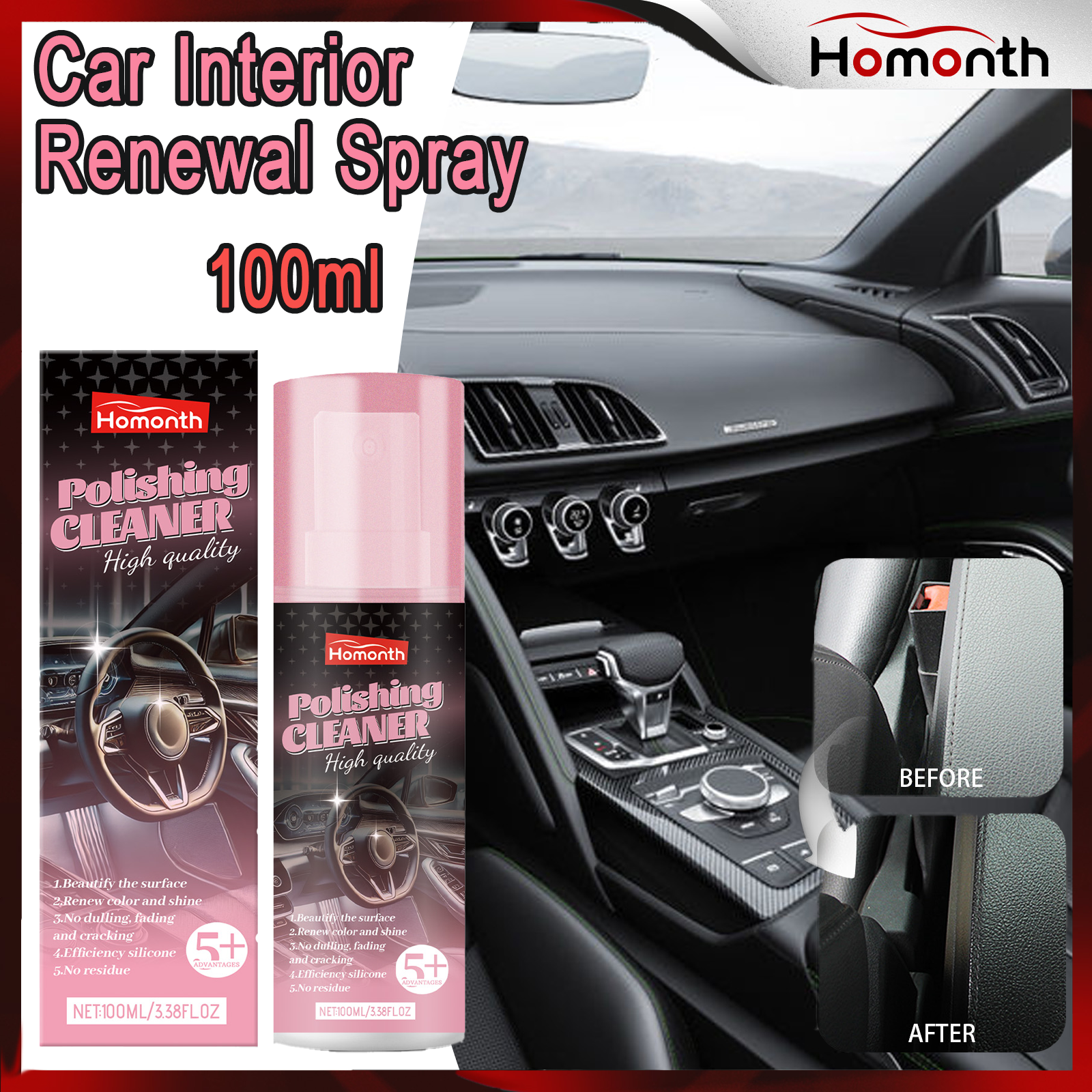 100ml Auto Interior Polish Car - Screen Cleaner Spray recensie en prijs