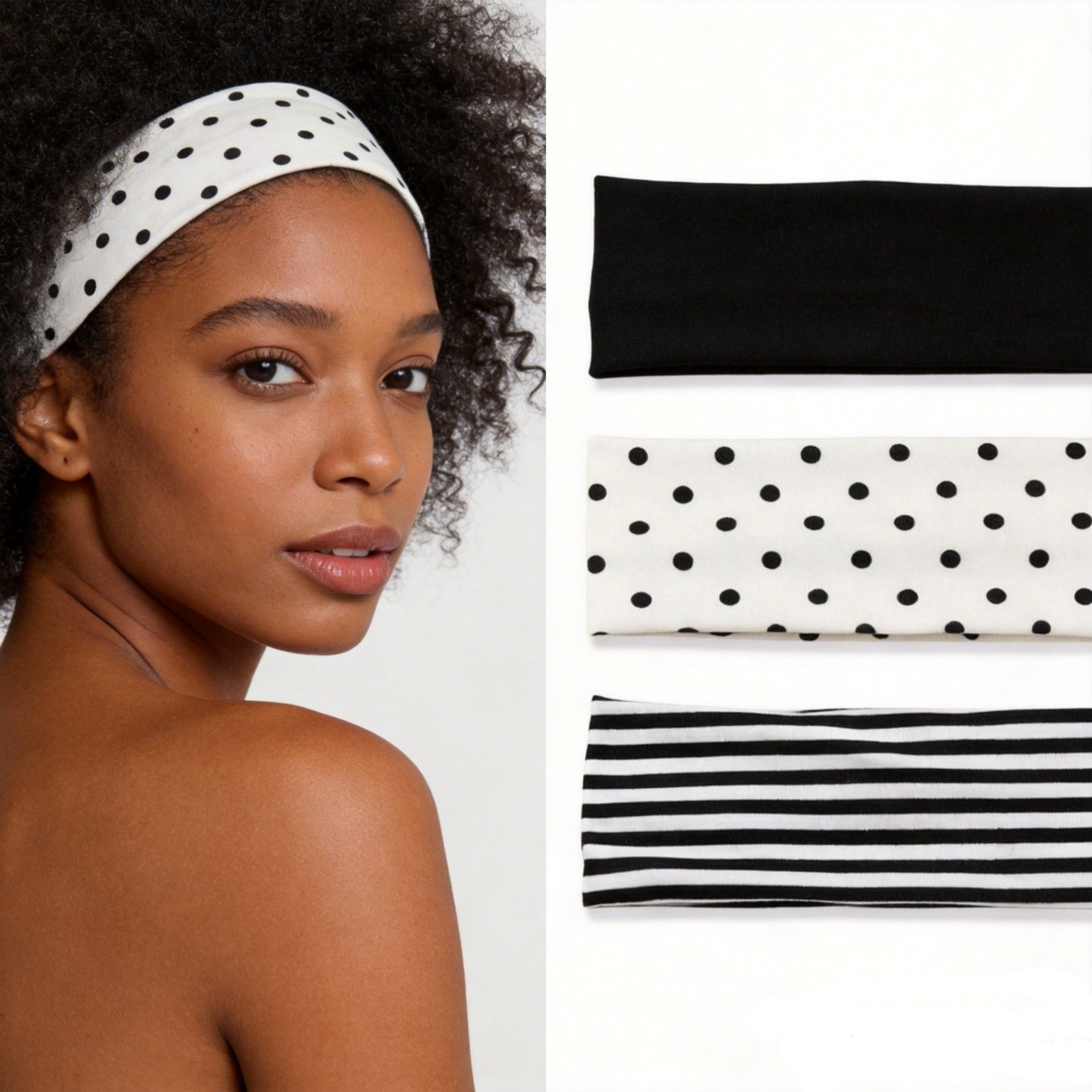 3Pcs Black & White Polka Dot S - Tech Accessories recensie en prijs