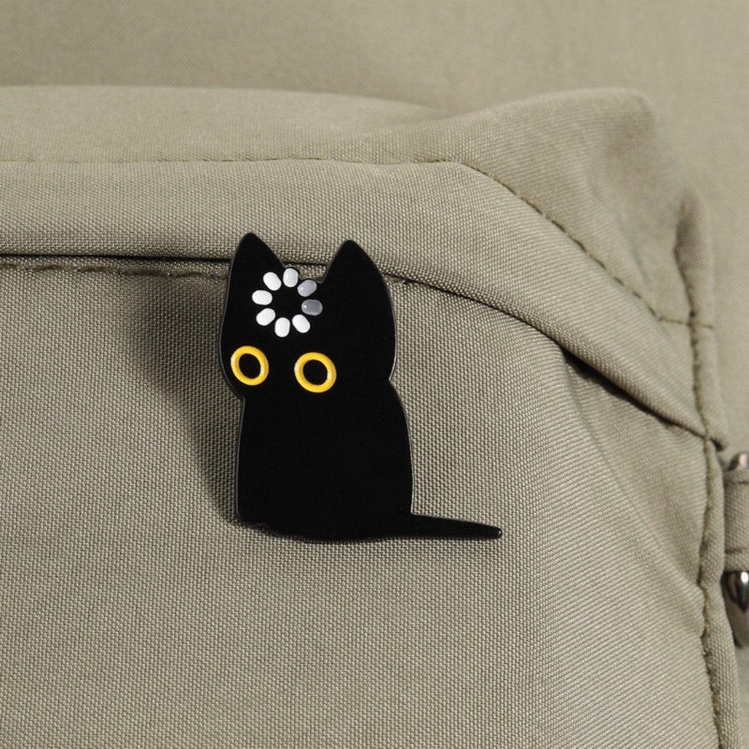 Cute Black Cat Loading Enamel  - Tech Accessories Backpack recensie en prijs