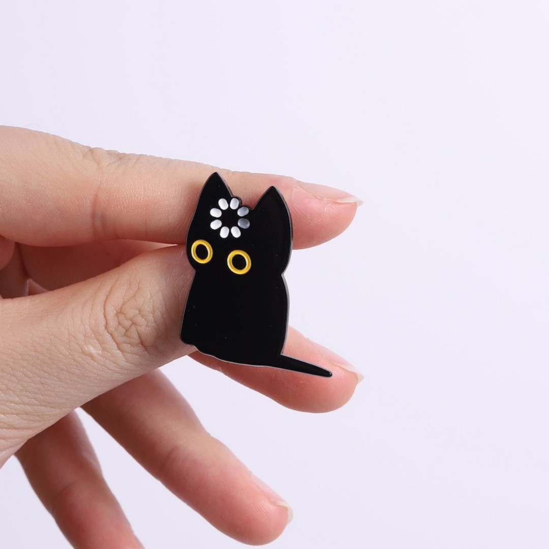 Cute Black Cat Loading Enamel  - Tech Accessories Backpack recensie en prijs