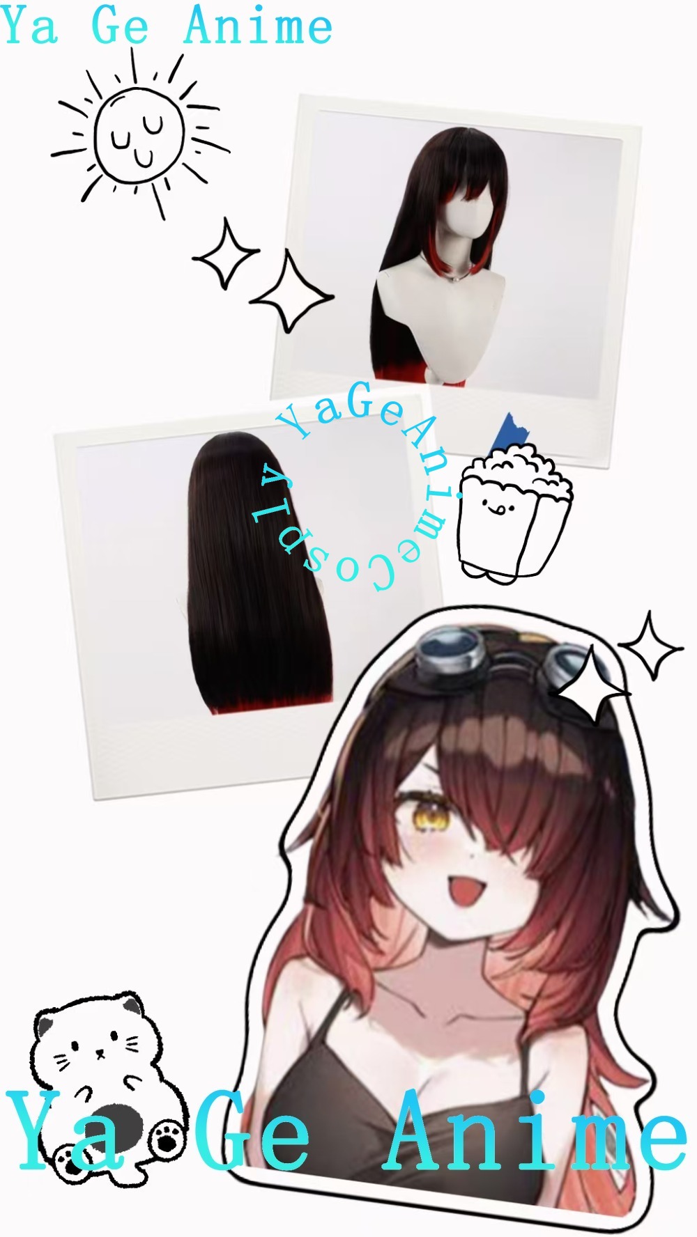 Cosplay Wig Long Loose Hair Gr - Tech Accessories recensie en prijs