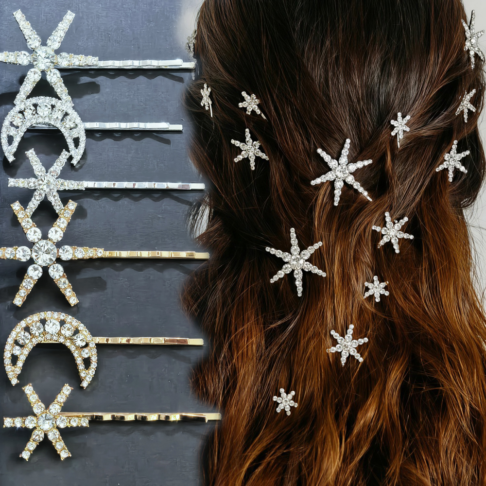 3/4 pcs set Crystal Star Hairp - Tech Hair Accessories recensie en prijs