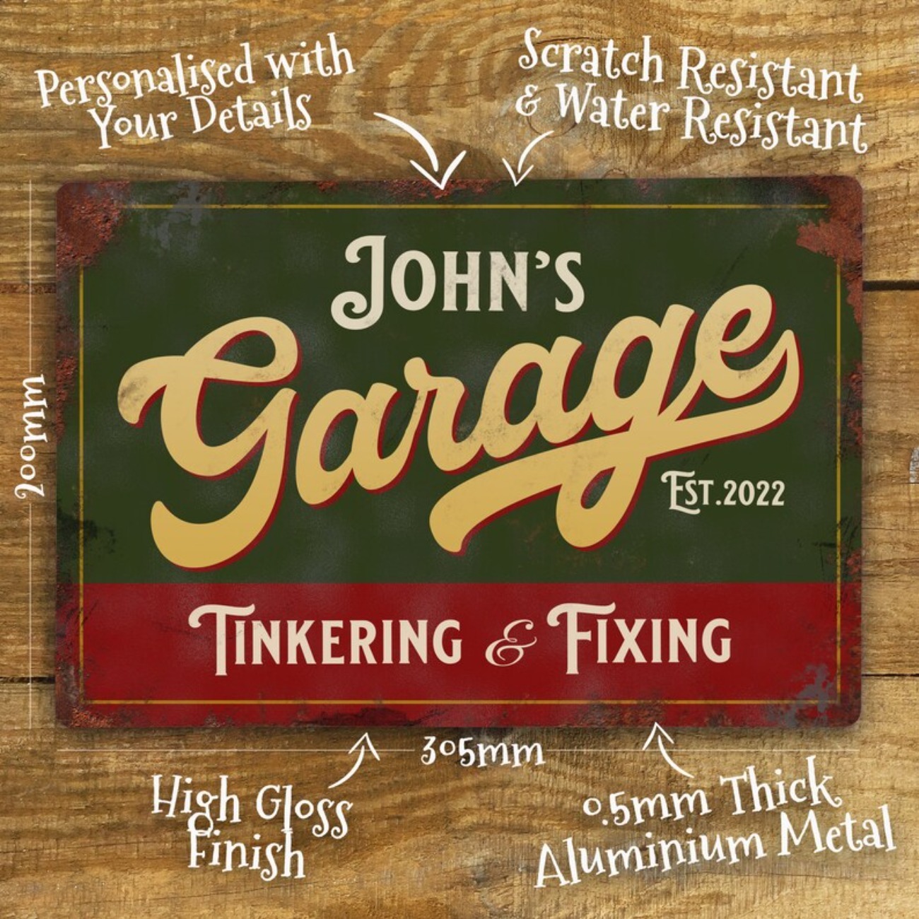 Custom Personalised Garage Met - Tech Accessories recensie en prijs