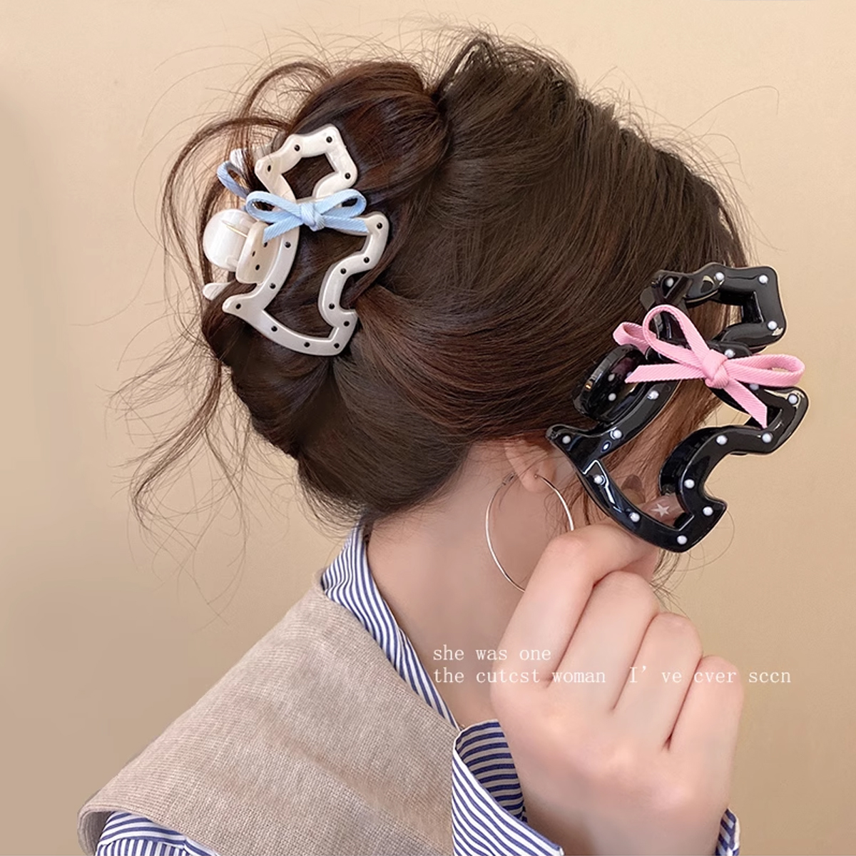 1pc bowknot polka dot dog claw - Hi Tech Accessories recensie en prijs