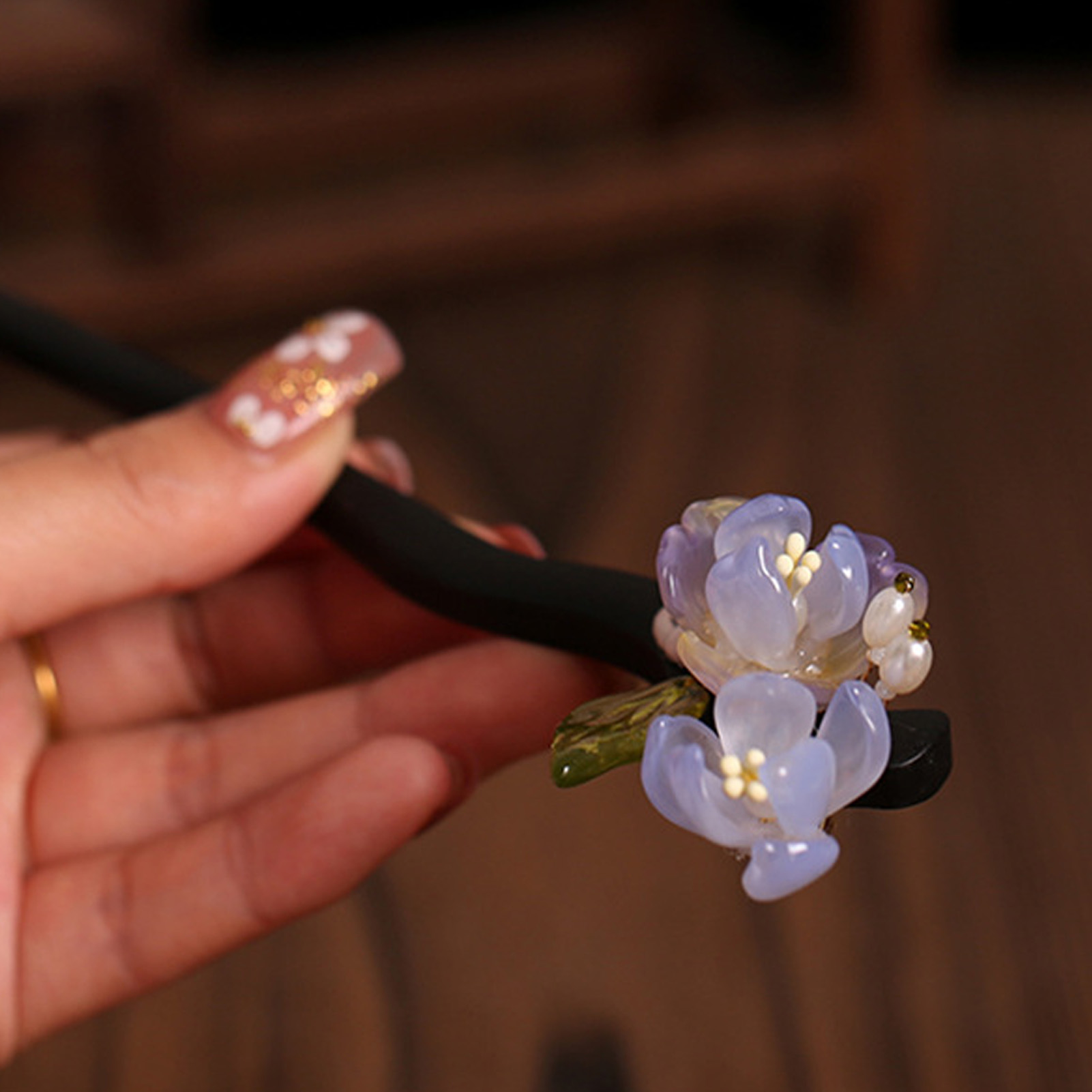 Vintage Wooden Flower Hairpin  - Tech Hair Accessories recensie en prijs