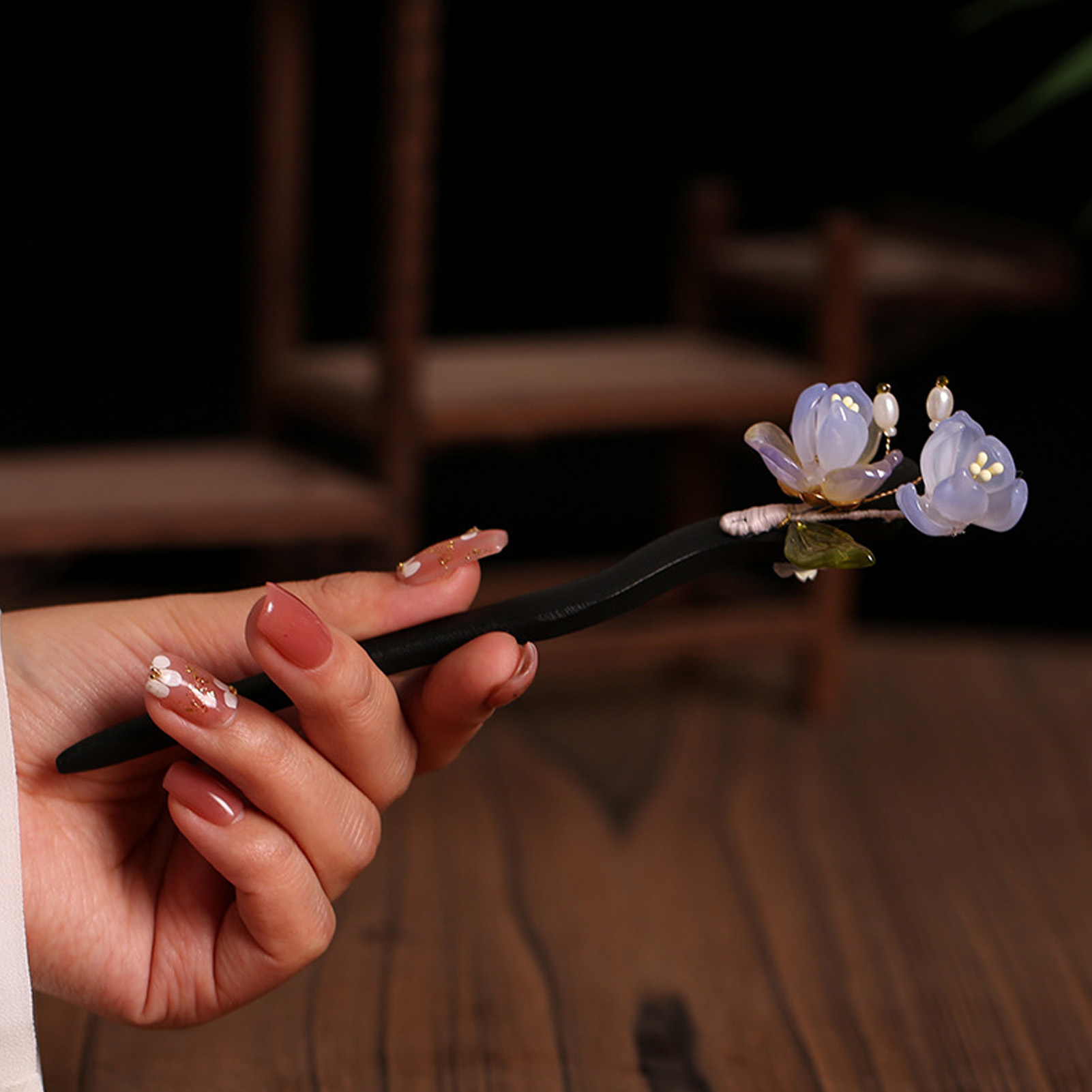 Vintage Wooden Flower Hairpin  - Tech Hair Accessories recensie en prijs