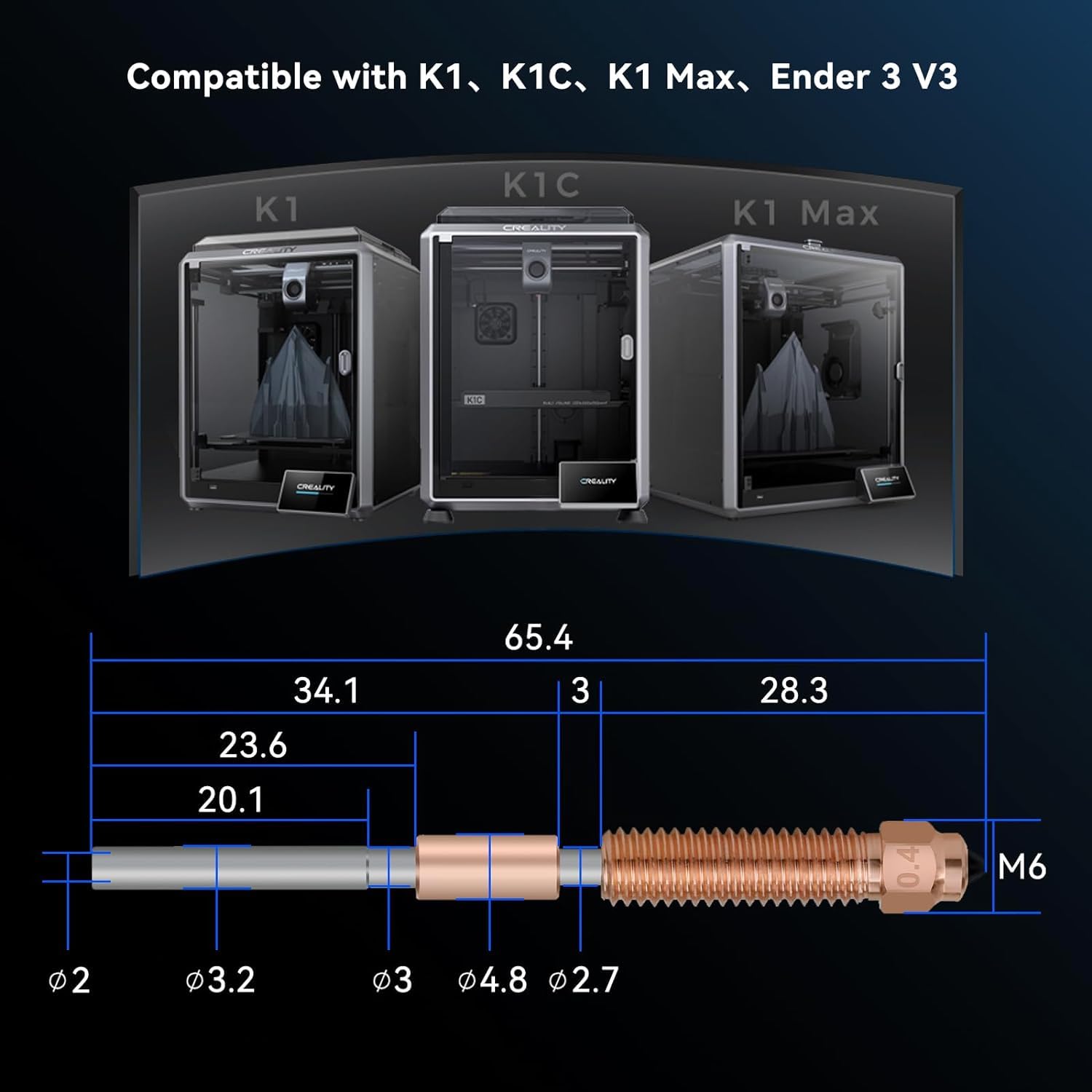 Creality K1C Nozzle Unicorn Qu - Tech Max Accessories recensie en prijs